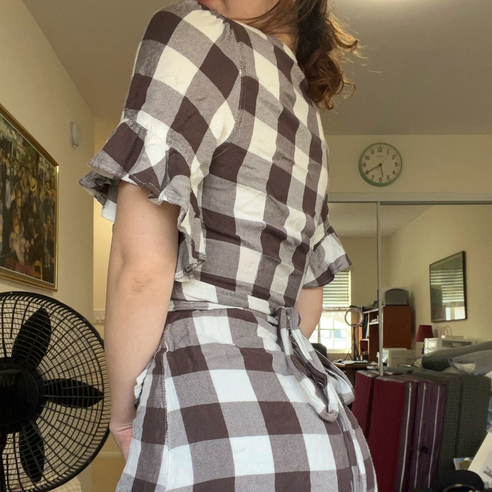 UO cottagecore plaid dress